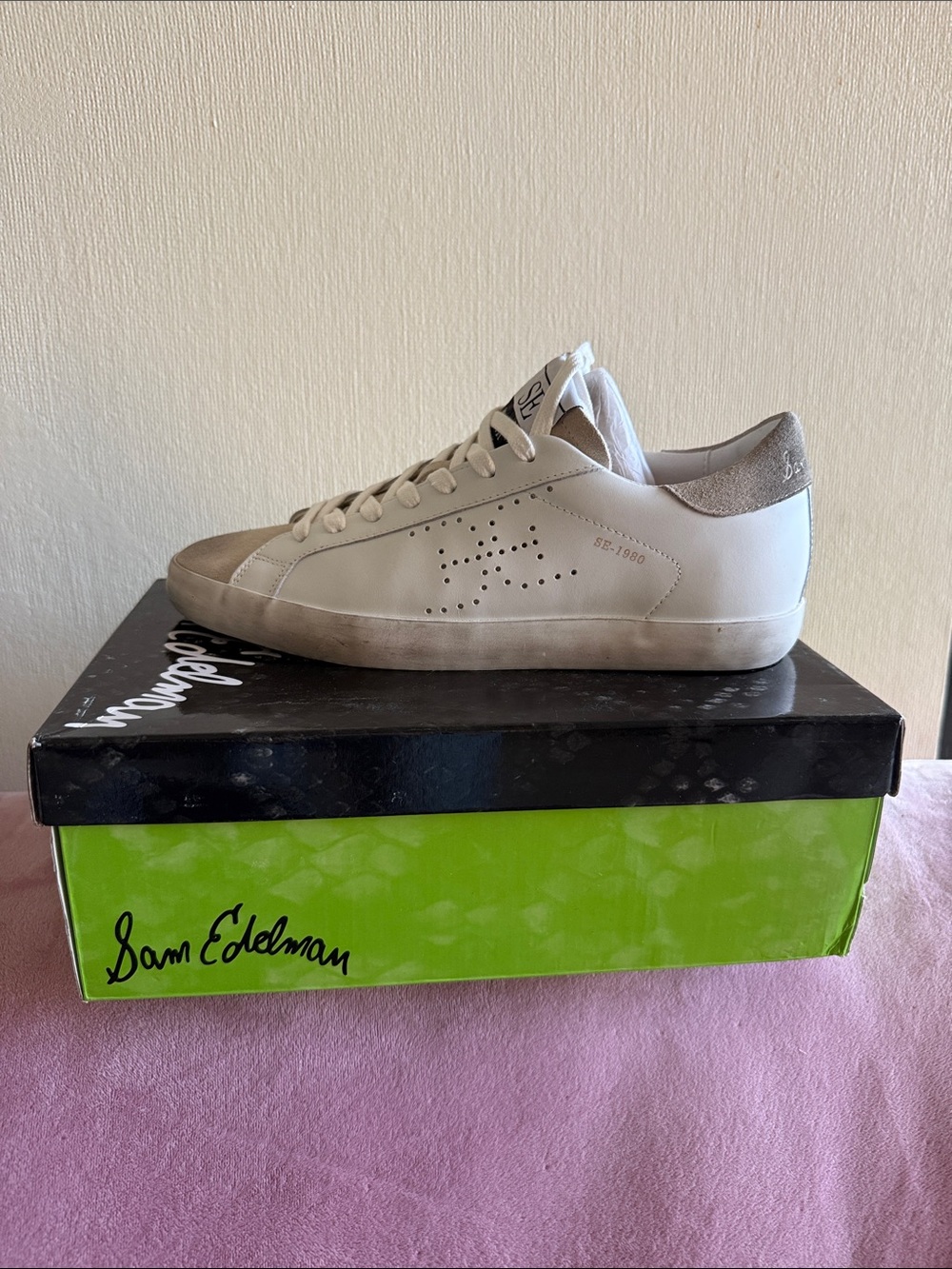 Sam Edelman Aubrie white sneakers- nwt